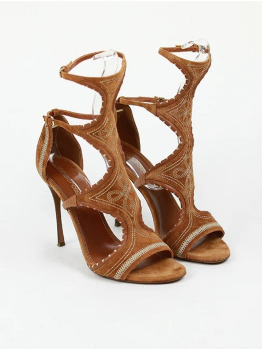 BNWT Sergio Rossi Detailed Gladiator Highheels Sz38.5